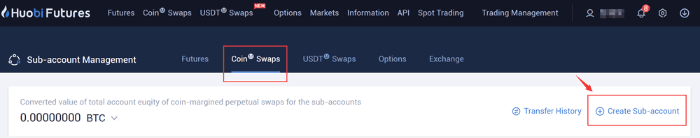 Huobi Futures Sub-account Application